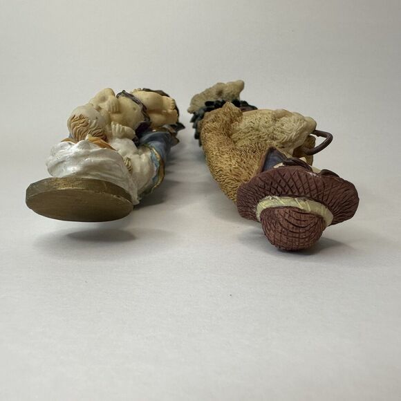 Mary, Joseph, Baby Jesus Christmas Plastic Figurines Set of 2 Slender Religious - Picture 6 of 13